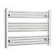 600 X 800 Mm Chrome Heated Towel Rail Radiator Central Heating Flat Straight