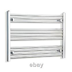 600 x 800 mm Chrome Heated Towel Rail Radiator Central Heating Flat Straight