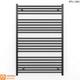 700 Mm Wide Matt Black Flat Heated Towel Rail Radiator Stylish Bathroom Designer