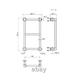 700x400mm Chrome Bathroom Victorian Heated Towel Rail Traditional Radiator