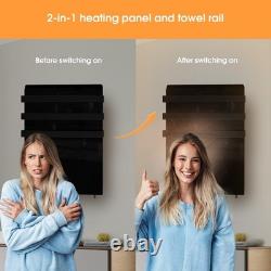 730W Infrared Towel Warmer with thermostat Heated Towel Rack with WiFi Bathroom