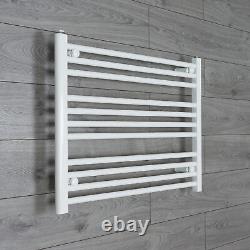 750 mm Wide White Ladder Heated Towel Rail Radiator Designer Bathroom Niche Size