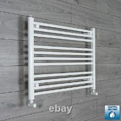 750 mm Wide White Ladder Heated Towel Rail Radiator Designer Bathroom Niche Size