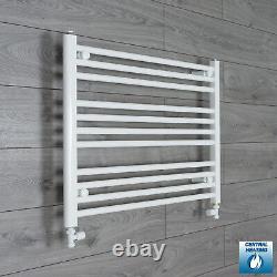 750 mm Wide White Ladder Heated Towel Rail Radiator Designer Bathroom Niche Size