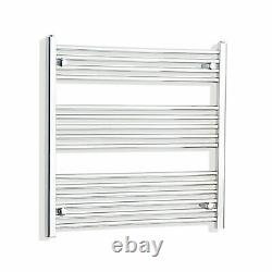 750mm Wide Bathroom Heated Towel Rail Radiator Chrome Straight Curved Bathroom