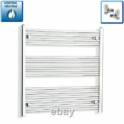 750mm Wide Bathroom Heated Towel Rail Radiator Chrome Straight Curved Bathroom