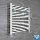 800 Mm High 700 Mm Wide Flat White Heated Towel Rail Radiator Bathroom Kitchen