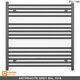 800 Mm Wide Anthracite Grey Bathroom Heated Towel Rail Radiator Designer Rad