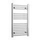 800 X 400 Mm Chrome Heated Towel Rail Radiator Central Heating Flat & Curved