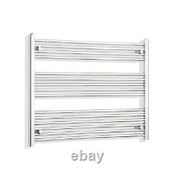 800 x 900 mm Chrome Heated Towel Rail Radiator Central Heating Flat Straight