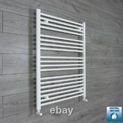 800mm Wide 1000mm High Straight White Heated Towel Rail Radiator Bathroom Rad