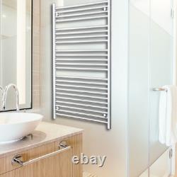 800mm Wide 1200mm High Chrome Ladder Heated Towel Rail Radiator Bathroom