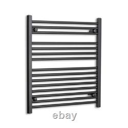 800mm Wide 800mm High Black Heated Towel Rail Radiator Designer Bathroom UK