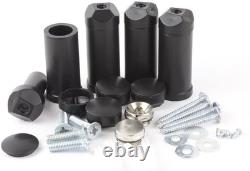 800mm Wide 800mm High Black Heated Towel Rail Radiator Designer Bathroom UK