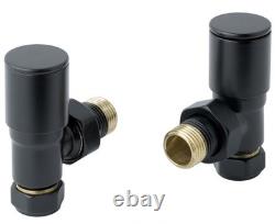 800mm Wide 800mm High Black Heated Towel Rail Radiator Designer Bathroom UK