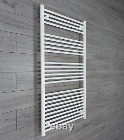 800mm Wide White Heated Bathroom Towel Rail Radiator Straight 400/600/700/800