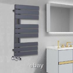 824 x 500mm Bathroom Flat Panel Designer Anthracite Heated Towel Rail Radiator