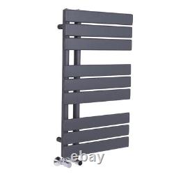 824 x 500mm Bathroom Flat Panel Designer Anthracite Heated Towel Rail Radiator