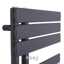 824 x 500mm Bathroom Flat Panel Designer Anthracite Heated Towel Rail Radiator