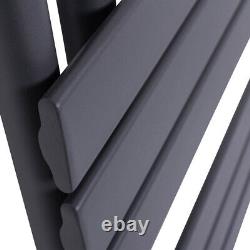 824 x 500mm Bathroom Flat Panel Designer Anthracite Heated Towel Rail Radiator