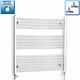 850mm Wide 800mm High Straight Chrome Heated Towel Rail Radiator Wide Bathroom