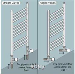 900mm Wide 600mm High Chrome Ladder Heated Towel Rail Radiator Bathroom UK