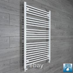 900mm Wide Towel Rail Radiator Straight White Heated Bathroom Ladder Designer