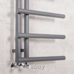 988 x 500mm Anthracite Heated Towel Rail Oval Designer Ladder Warmer Radiator