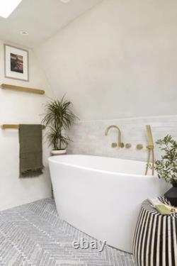 ABI Interiors Milani Heated Towel Rail Brushed Brass