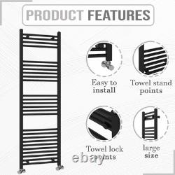 ARKO Towel rail radiator, Bathroom Heated Towel Rail Wall Mounted, Black
