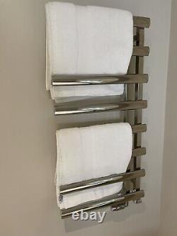 AVA Polished Stainless Steel Heated Towel Rail