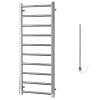 Abby Electric Heated Towel Rail Warmer Bathroom Radiator, Prefilled, Chrome