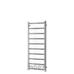 Alpine Chrome Modern Heated Ladder Towel Rail Bathroom Radiator Electric