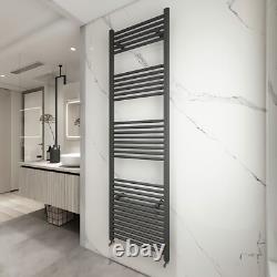 Anthracite Bathroom Heated Towel Rail Radiator Straight Ladder Warmer Heating