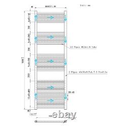 Anthracite Bathroom Heated Towel Rail Radiator Straight Ladder Warmer Heating