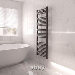 Anthracite Curved Straight Heated Towel Rail Bathroom Ladder Warmer Radiator