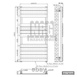 Anthracite Designer Flat Panel Towel Rail Radiator Bathroom Warmer 1200x600 mm