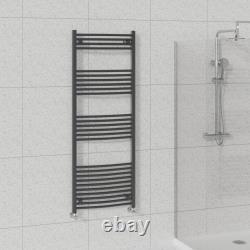 Anthracite Designer Radiator Flat Panel Oval Column Central Heating Towel Rail