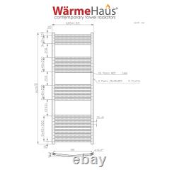 Anthracite Designer Radiator Flat Panel Oval Column Central Heating Towel Rail