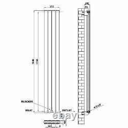 Anthracite Designer Radiator Vertical Horizontal Flat Panel Oval Column Rads UK