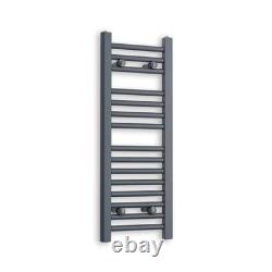 Anthracite Electric Towel Rail 300mm All Sizes Flat Panel Bathroom UK