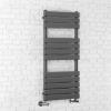 Anthracite Flat Panel Bathroom Towel Rail Radiator With Free Angled Valves