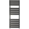 Anthracite Flat Panel Oval Column Designer Radiator Straight Heated Towel Rail