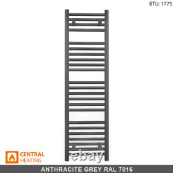 Anthracite Grey Heated Towel Rail 400 mm Wide Stylish Ladder Bathroom Radiator