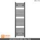 Anthracite Grey Heated Towel Rail 400 Mm Wide Stylish Ladder Bathroom Radiator