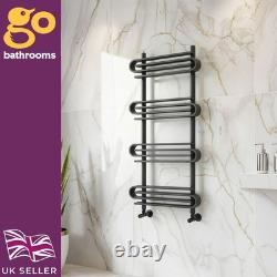 Anthracite Heated Towel Radiator Rail (H)1100mm (W)500mm Designer Bathroom Rad