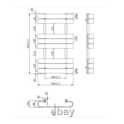 Anthracite Modern Designer Bathroom Towel Rail Radiator 500mm 1200mm 850mm