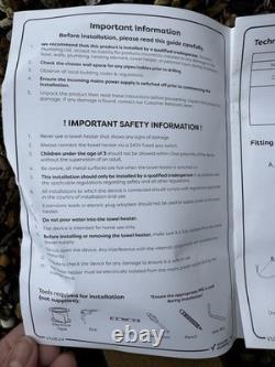 Arezzo Electric Towel and Robe Hanging Bar heated towel rail Brushed Brass