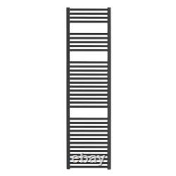 Aura Heated Towel Rail Warmer Bathroom Radiator, Gas Central Heating, Black