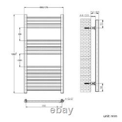 Barcelona Brushed Brass Straight Heated Towel Rail 1200x600mm BNIB